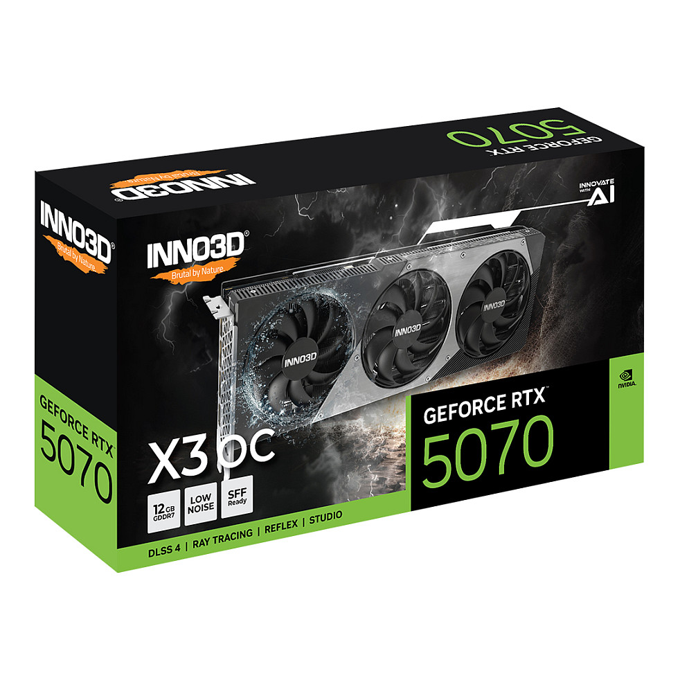 RTX 5070 12 GB Inno 3D X3 OC GDDR7 3 Fan