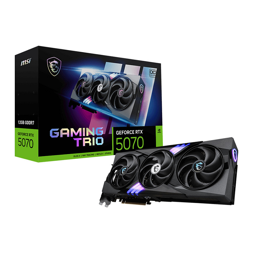 RTX 5070 12GB MSI Gaming Trio OC GDDR 3 Fan