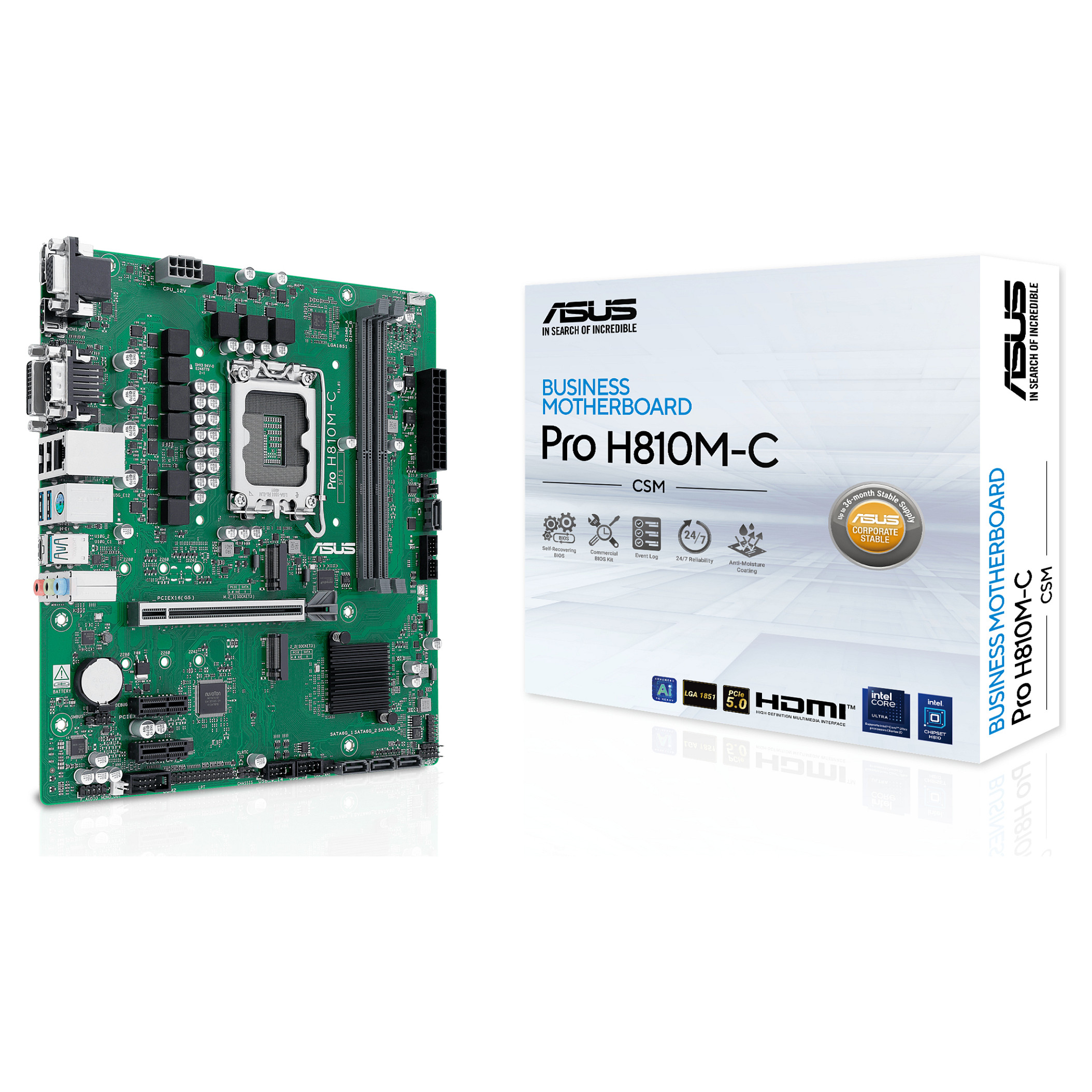 MB ASUS PRO H810M-C-CSM (Intel.LGA1851.DDR5.mATX)