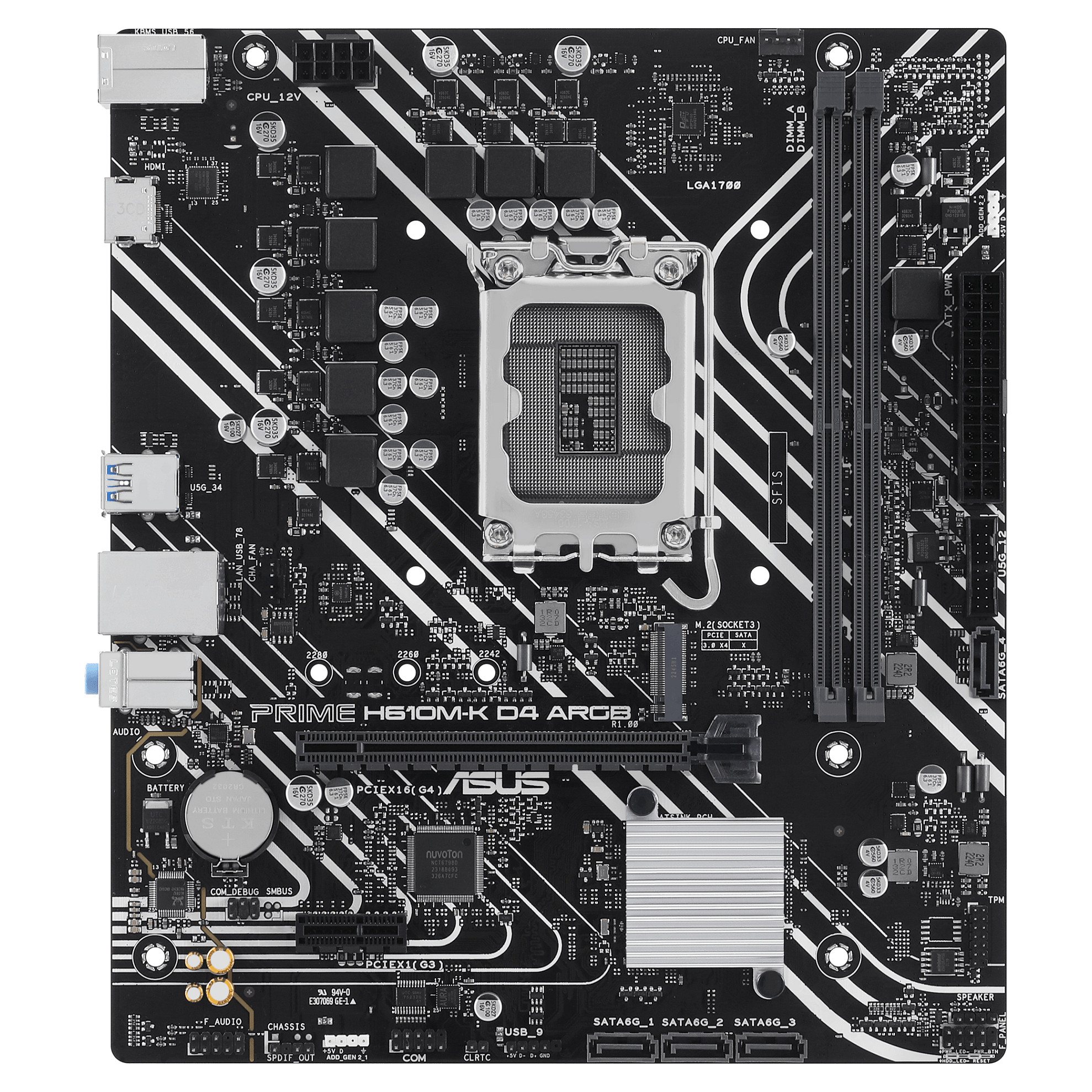 MB ASUS PRIME H610M-K D4 ARGB (Intel.1700.DDR4.mATX)