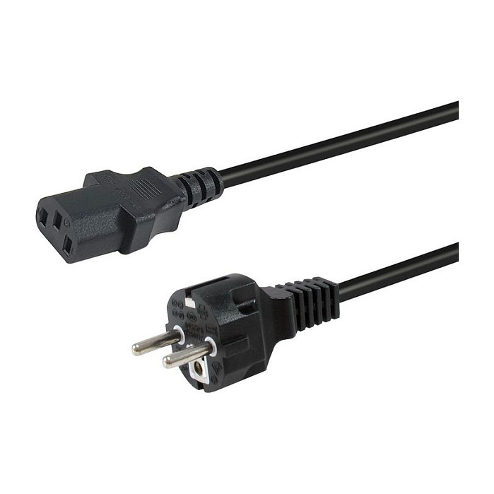 Equip Stromkabel CEE 7/7 ->C13 St/Bu schwarz 3.00m PVC