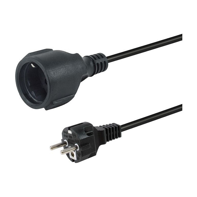 Equip Stromkabel CEE 7/7->CEE 7/3 St/Bu schwarz 1.80m