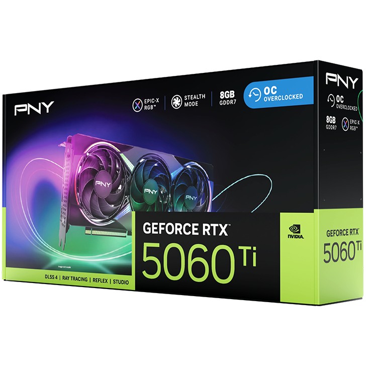 RTX 5060 TI 8GB PNY VERTO ARGB OC Triple Fan GDDR7 3 Fan