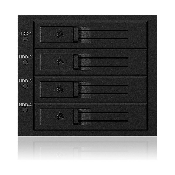 ICY BOX Backplane für 4x HDD für 3x 5,25" Schacht mit Schloss und Lüfter