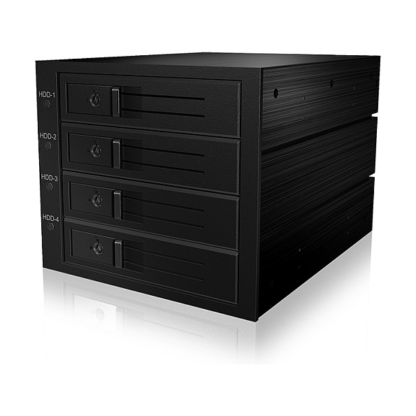 ICY BOX Backplane für 4x HDD für 3x 5,25" Schacht mit Schloss und Lüfter