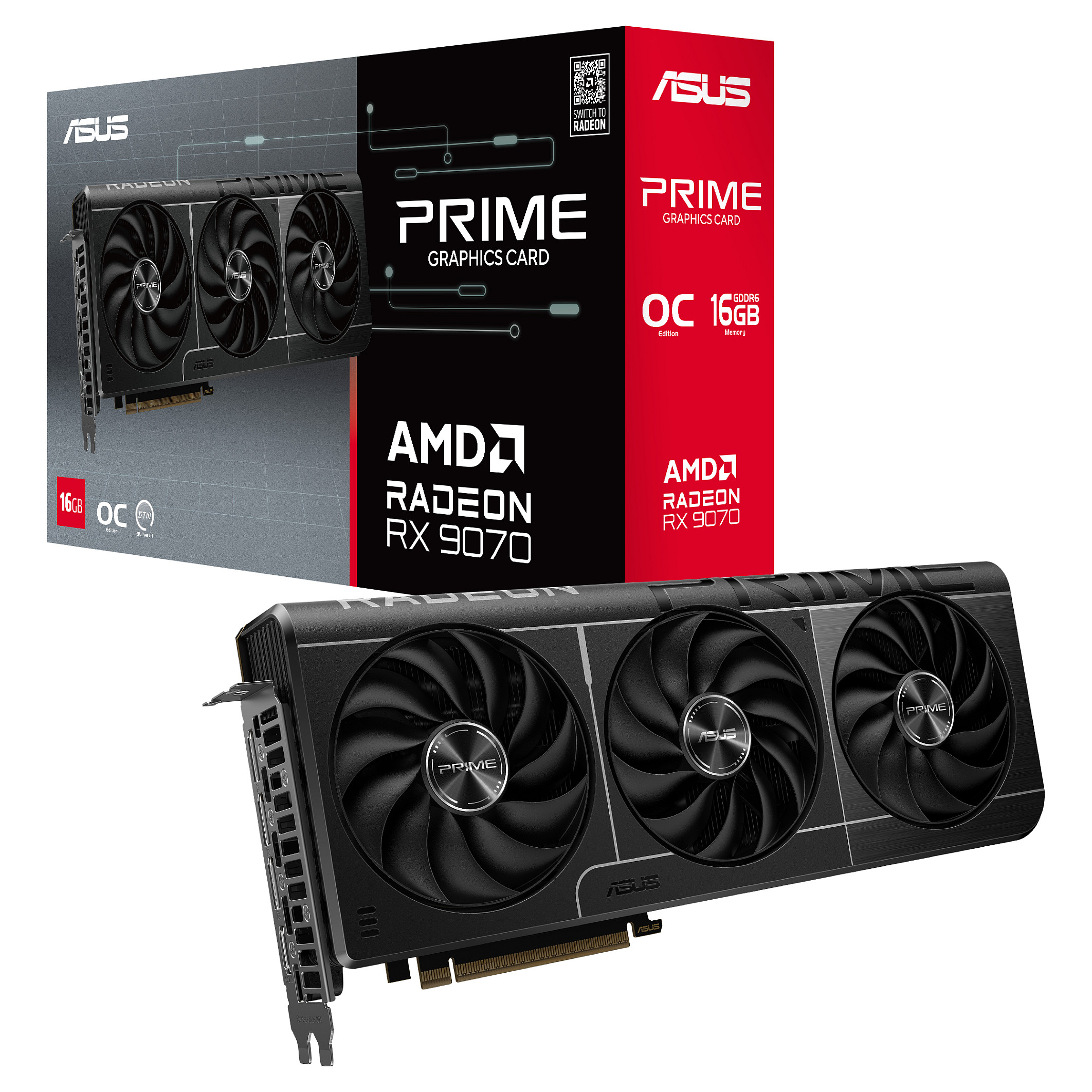 RX 9070 16GB ASUS PRIME OC GDDR6 3 Fan