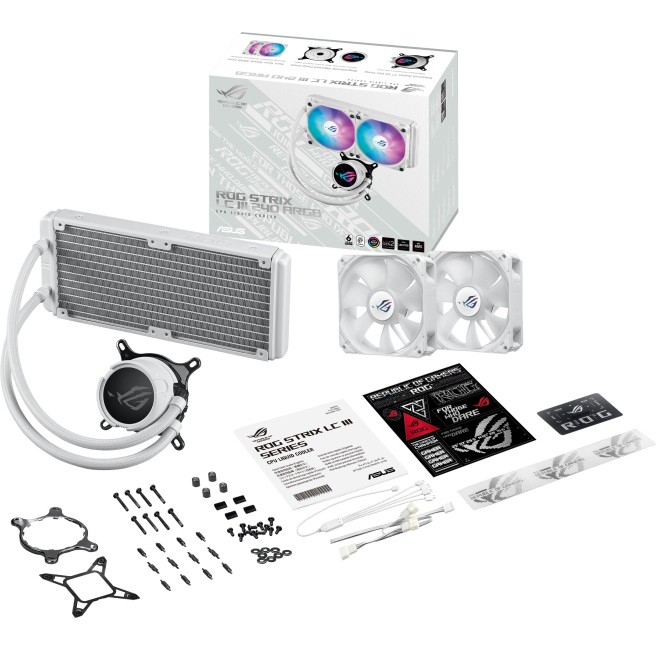 K Asus WAK ROG Strix LC III 240 ARGB White Edition