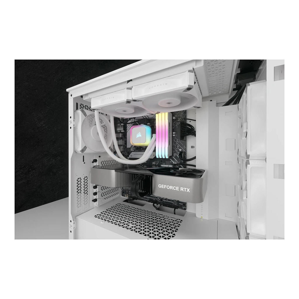K CORSAIR WAK Cooling iCUE H100i RGB ELITE WHITE 240mm