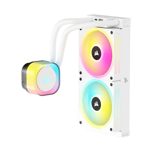 K CORSAIR WAK Cooling iCUE LINK H100i WHITE RGB AIO 240mm