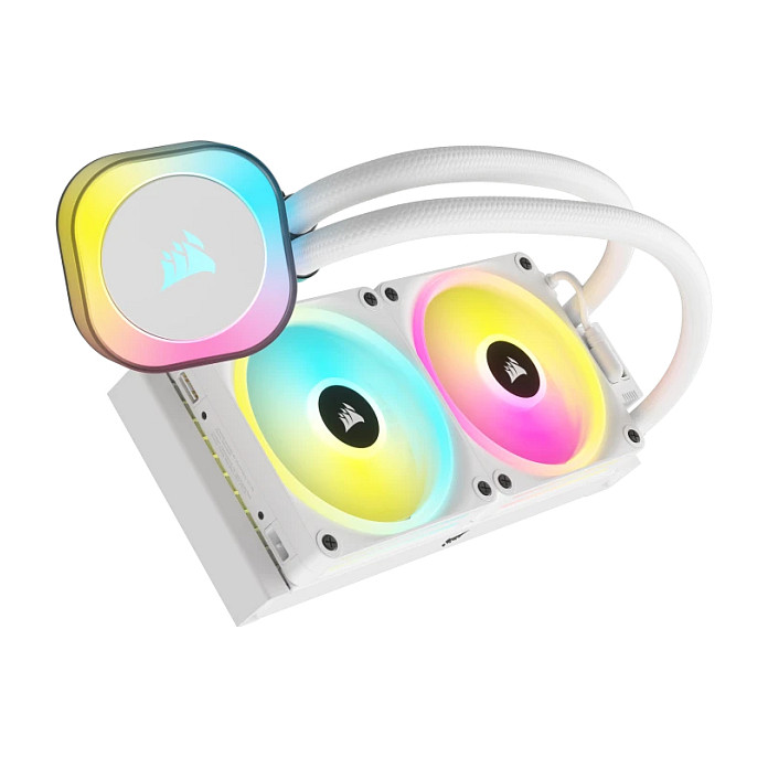 K CORSAIR WAK Cooling iCUE LINK H100i WHITE RGB AIO 240mm