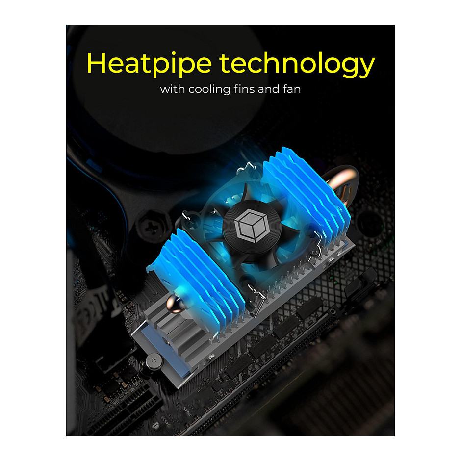 K Kühlkörper IcyBox SSD M.2 schwenkbar