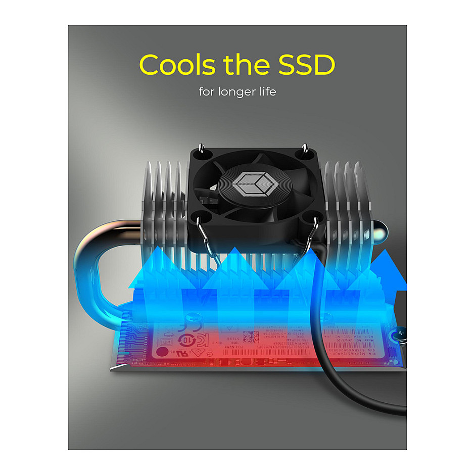 K Kühlkörper IcyBox SSD M.2 schwenkbar