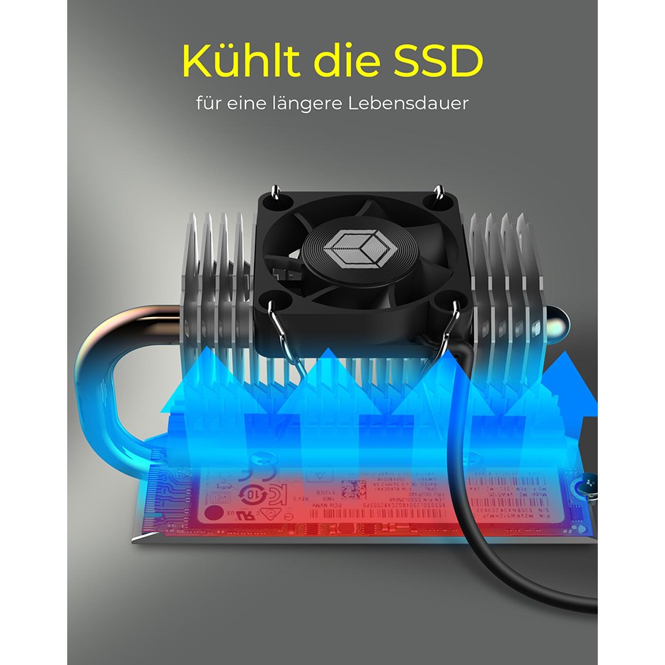 K Kühlkörper IcyBox SSD M.2 schwenkbar