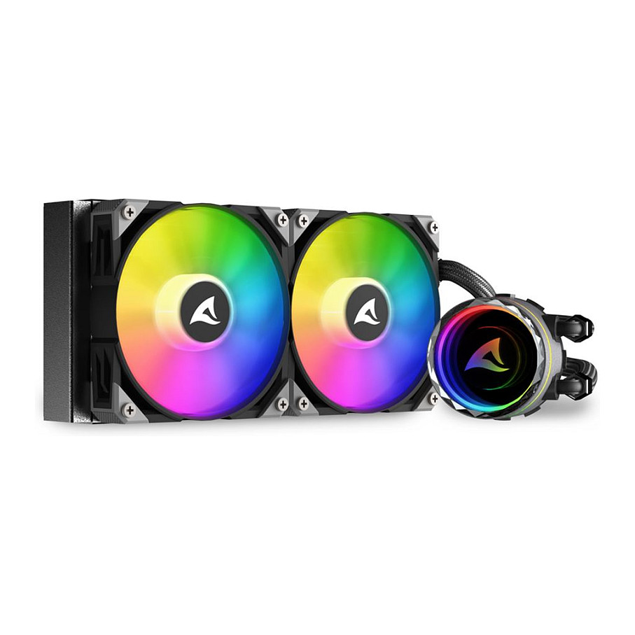 K Sharkoon Wasserkühlung S80 RGB 2 Lüfter 240mm schwarz