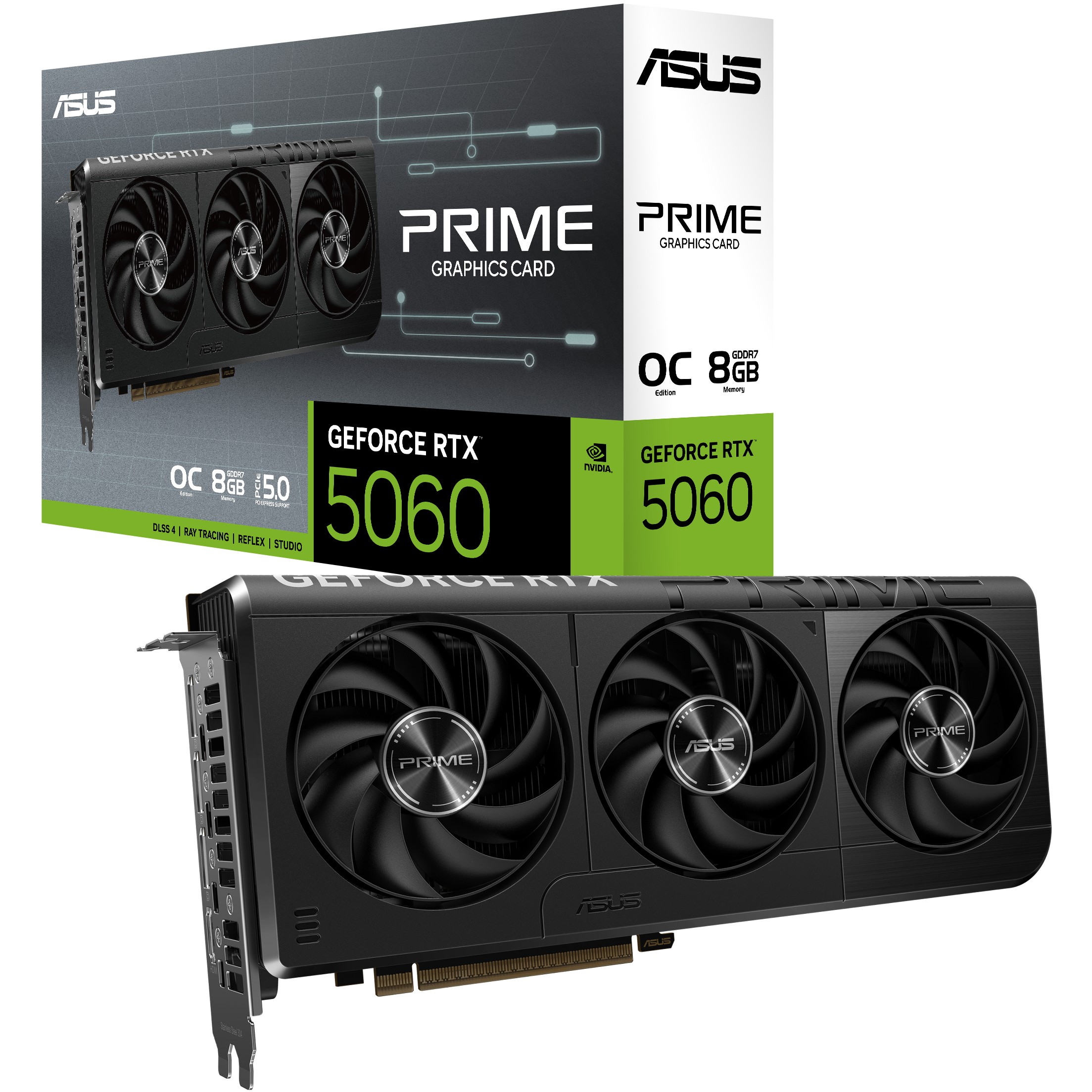 RTX 5060 8GB ASUS Prime OC GDDR7 3 Fan