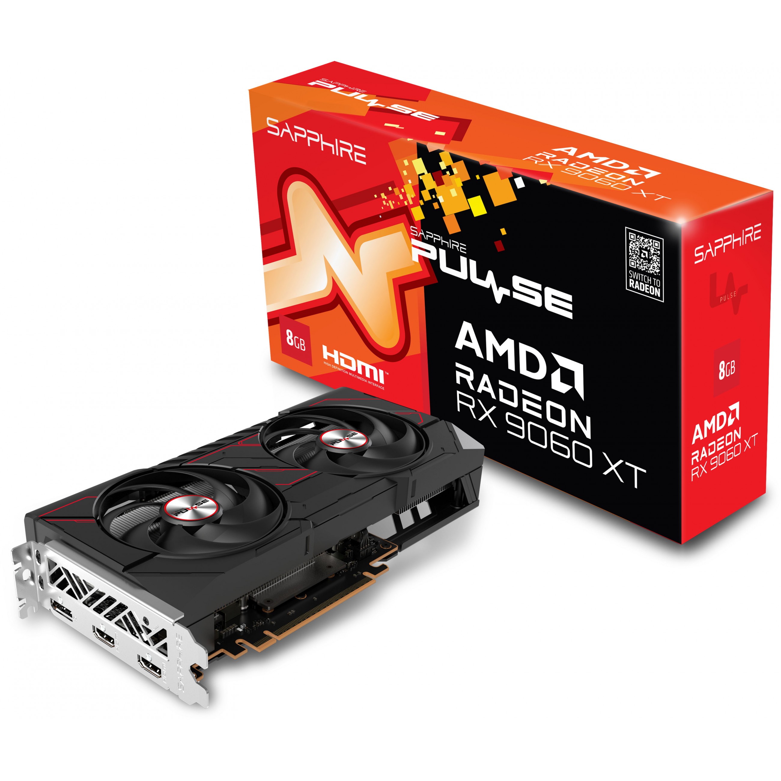 RX 9060 XT 8GB SAPPHIRE Radeon Pulse Gaming OC GDDR6