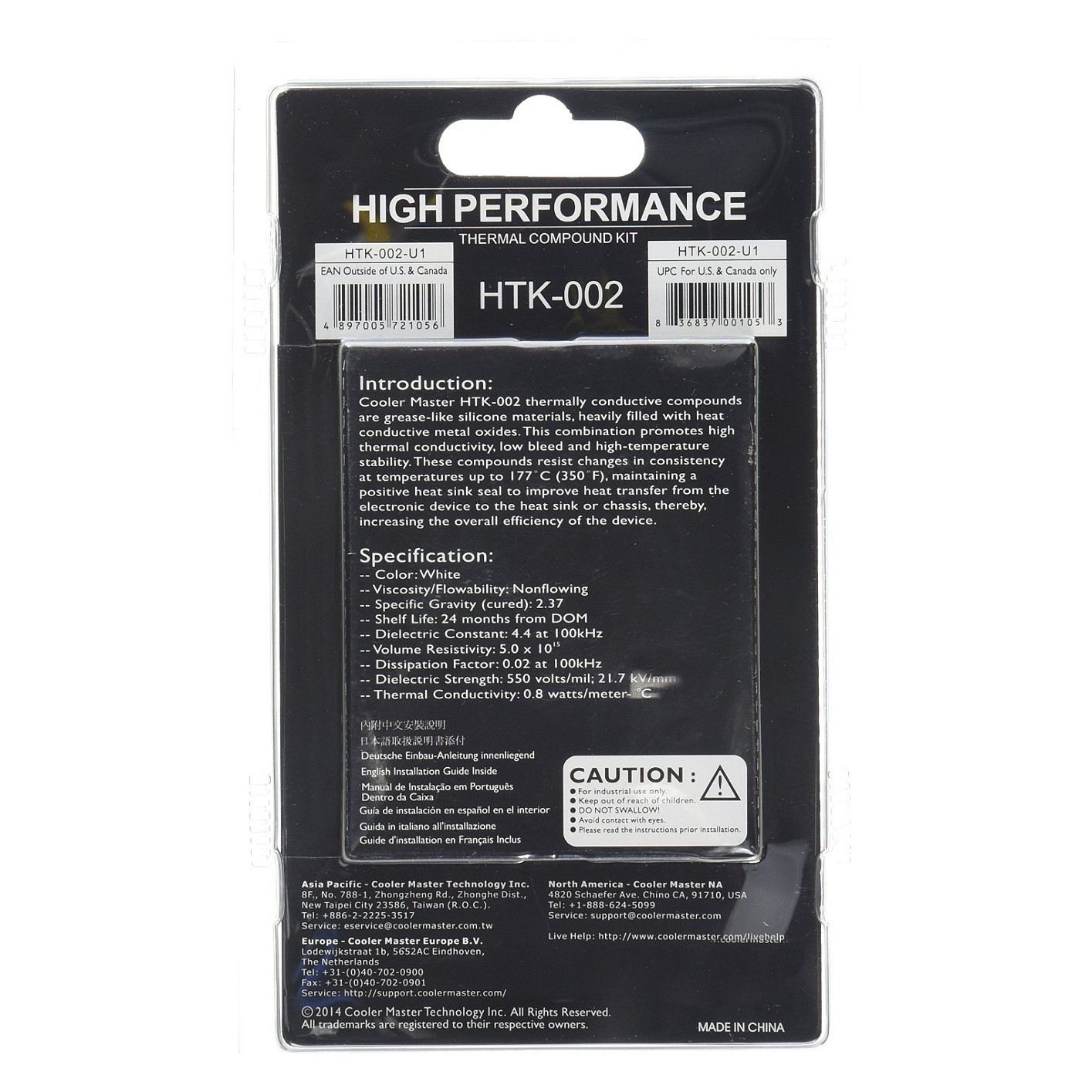 K Wärmeleitpaste CoolerMaster HTK-002 Thermische Paste weiß