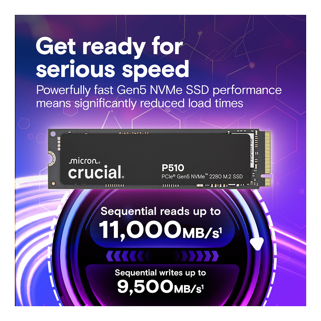 P510 Gen5 2280 1TB NVMe PCIe M.2 SSD