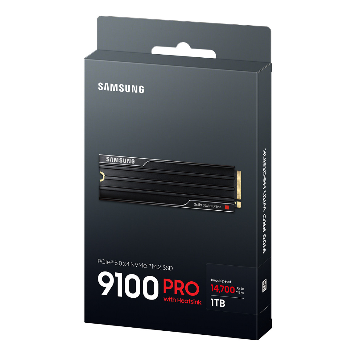 M.2. SAMSUNG 9100 PRO Heatsink NVMe 1TB PCIe 5.0 14.700 MB/s Lesen 13.300 MB/s Schreiben Interne SSD fr PC-Gaming