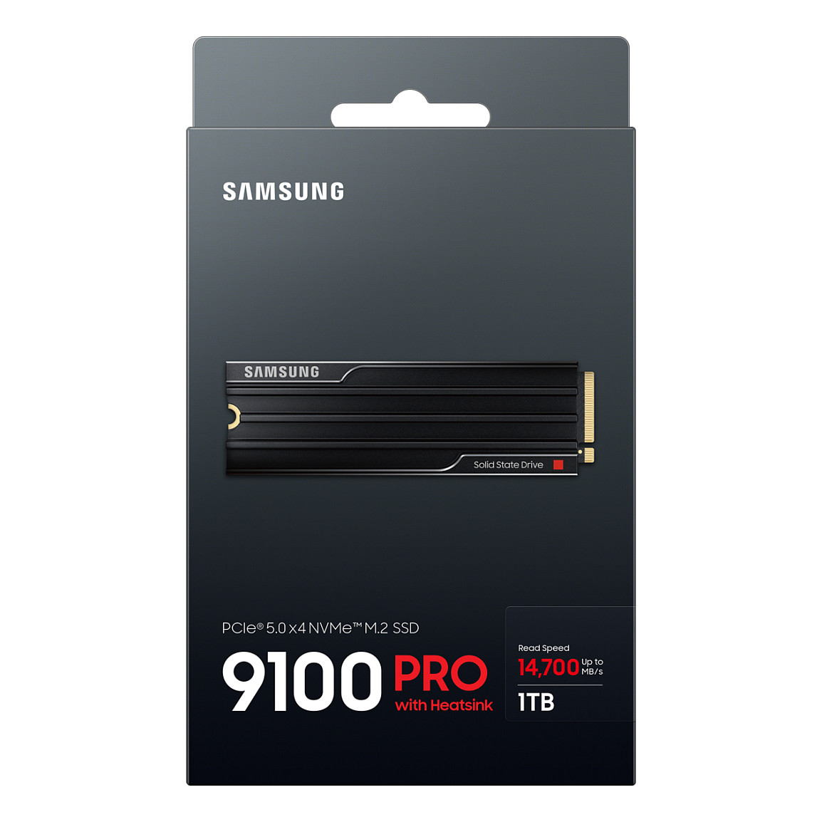 M.2. SAMSUNG 9100 PRO Heatsink NVMe 1TB PCIe 5.0 14.700 MB/s Lesen 13.300 MB/s Schreiben Interne SSD fr PC-Gaming
