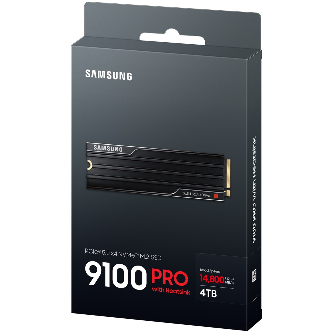 M.2. SAMSUNG 9100 PRO Heatsink NVMe 4TB PCIe 5.0 14.800 MB/s Lesen 13.400 MB/s Schreiben Interne SSD fr PC-Gaming