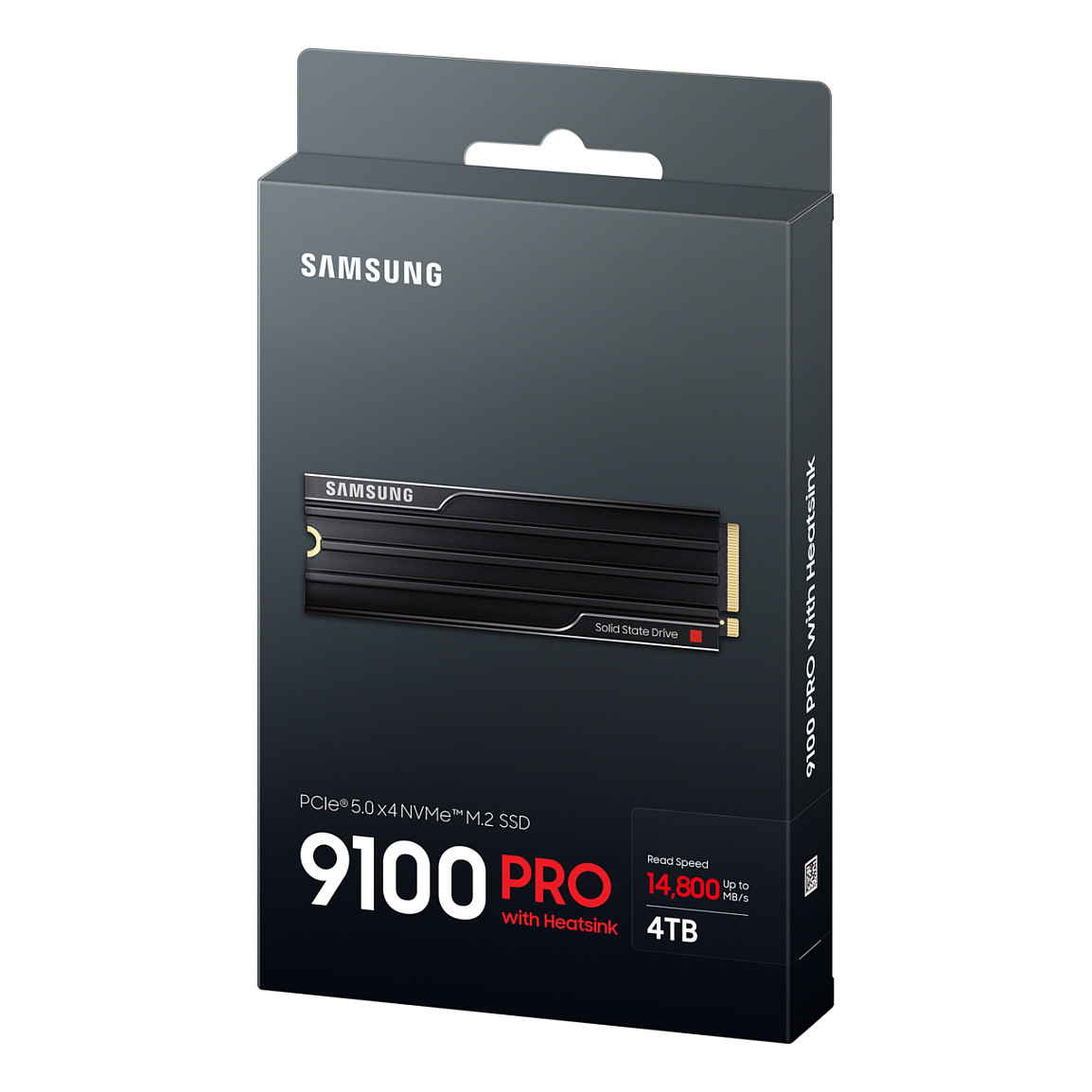M.2. SAMSUNG 9100 PRO Heatsink NVMe 4TB PCIe 5.0 14.800 MB/s Lesen 13.400 MB/s Schreiben Interne SSD fr PC-Gaming
