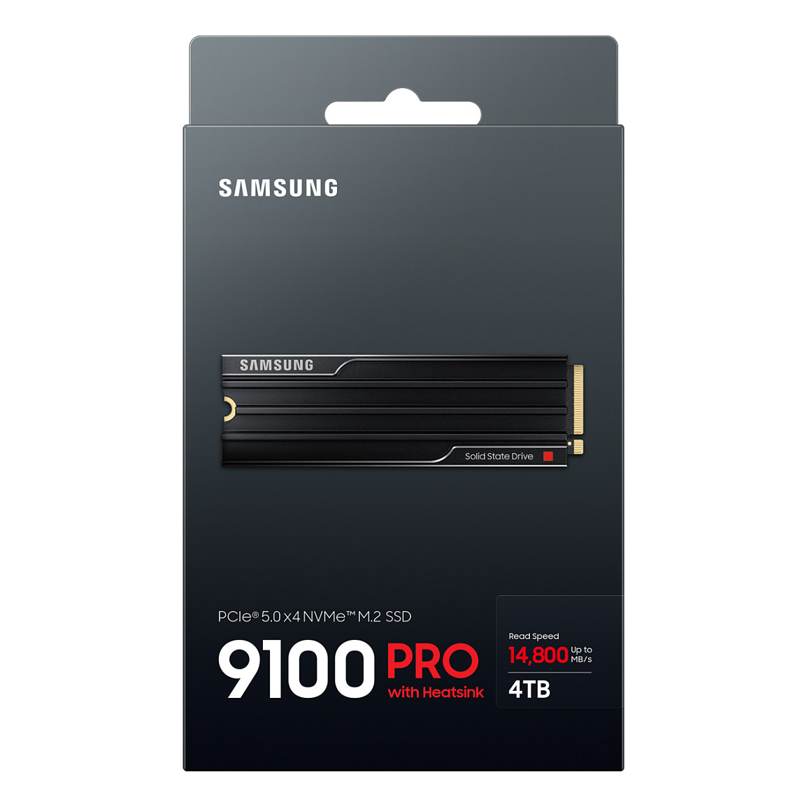 M.2. SAMSUNG 9100 PRO Heatsink NVMe 4TB PCIe 5.0 14.800 MB/s Lesen 13.400 MB/s Schreiben Interne SSD fr PC-Gaming