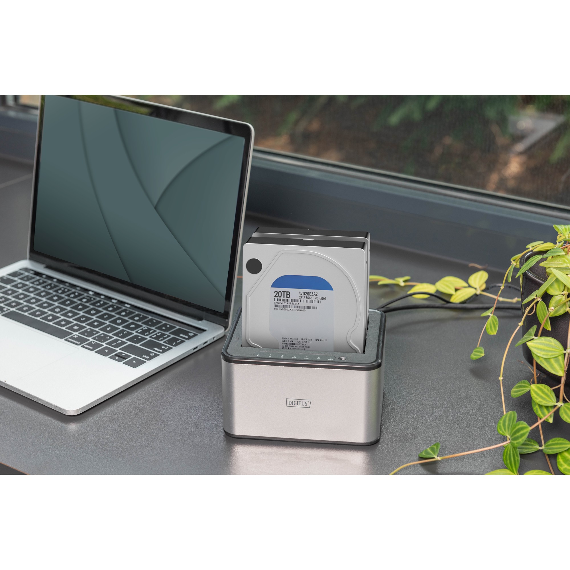 DIGITUS Docking USB ->2x 2,5"/3,5" SATA HHD, SSD silber
