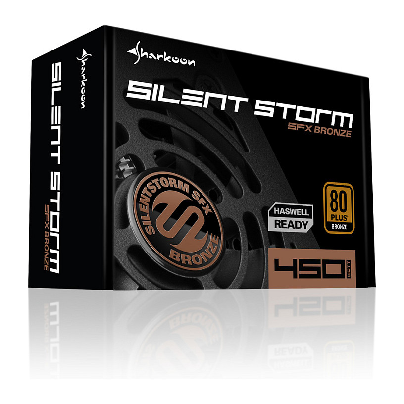 450W Sharkoon SilentStorm SFX Bronze 450W (schwarz, 2x PCIe, 450 Watt)