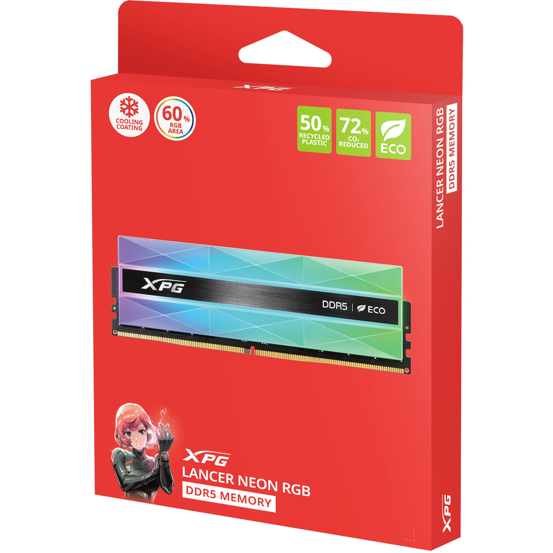 32GB PC 6000 CL30 ADATA XPG LANCER NEON RGB KIT 2x16GB retail