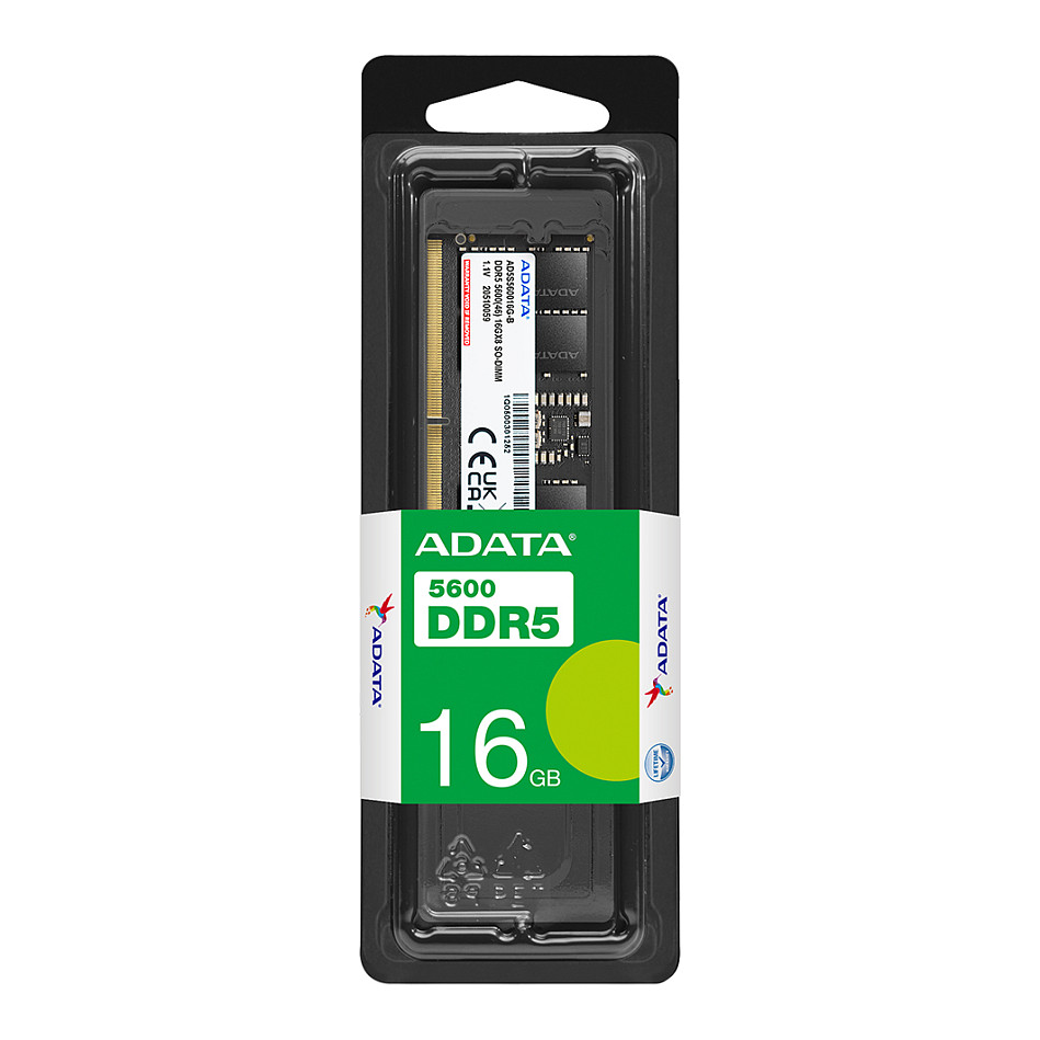 16 GB ADATA SO-DIMM 5600 (schwarz, AD5S560016G-S, Premier Tray)