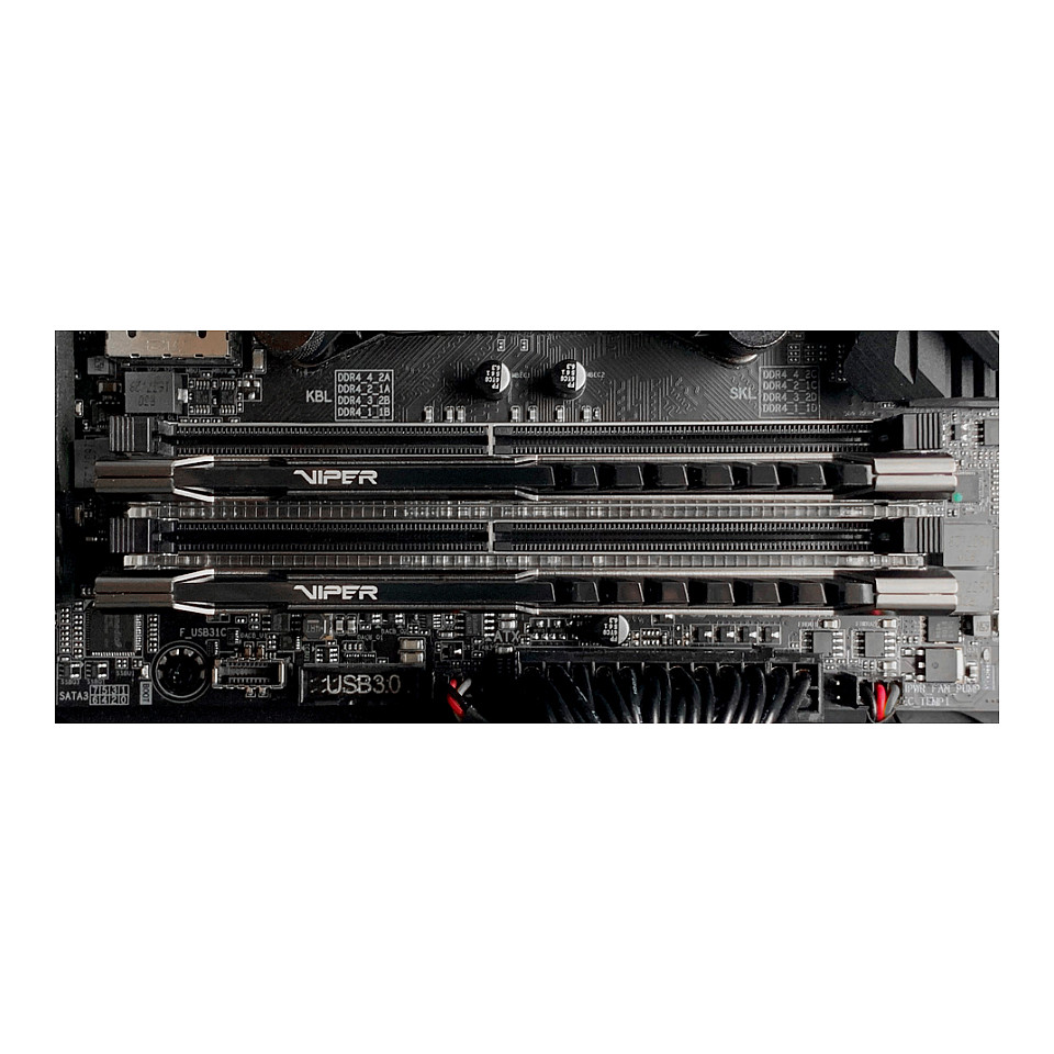 32 GB Patriot DIMM 3600 (2x 16 GB) Dual-Kit (grau, PVS432G360C8K, Viper Steel, INTEL XMP)
