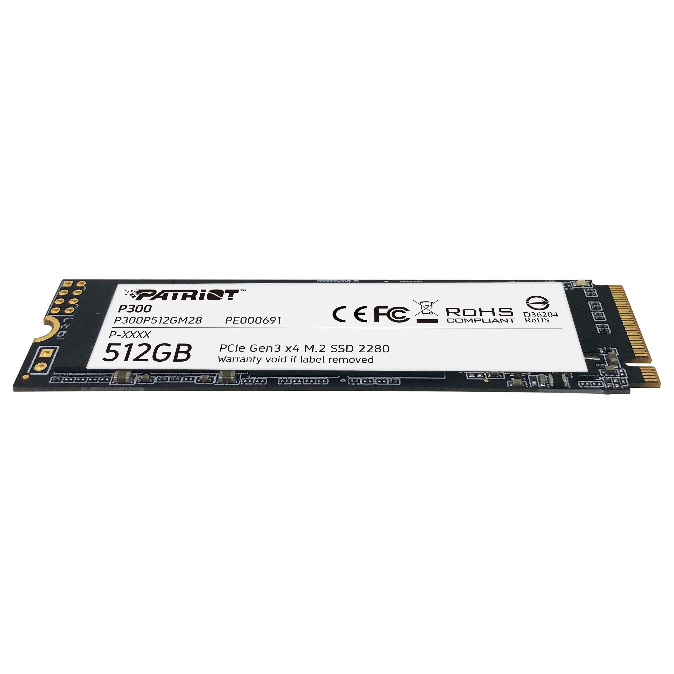 M.2 Patriot P300 512 GB (PCIe 3.0 x4, NVMe 1.3, M.2 2280)