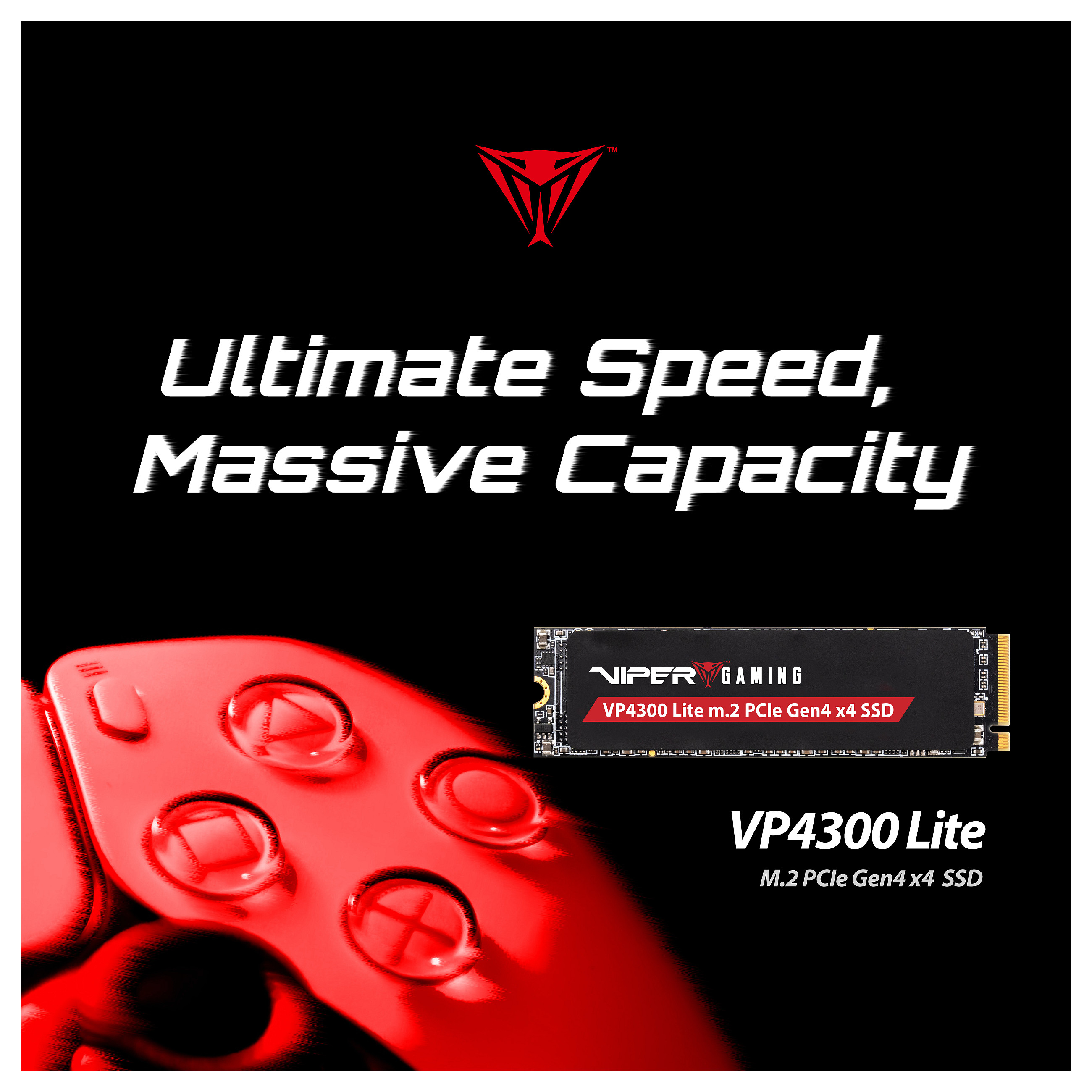 M.2 Patriot VP4300 Lite 2 TB (schwarz, PCIe 4.0 x4, NVMe 2.0, M.2 2280)