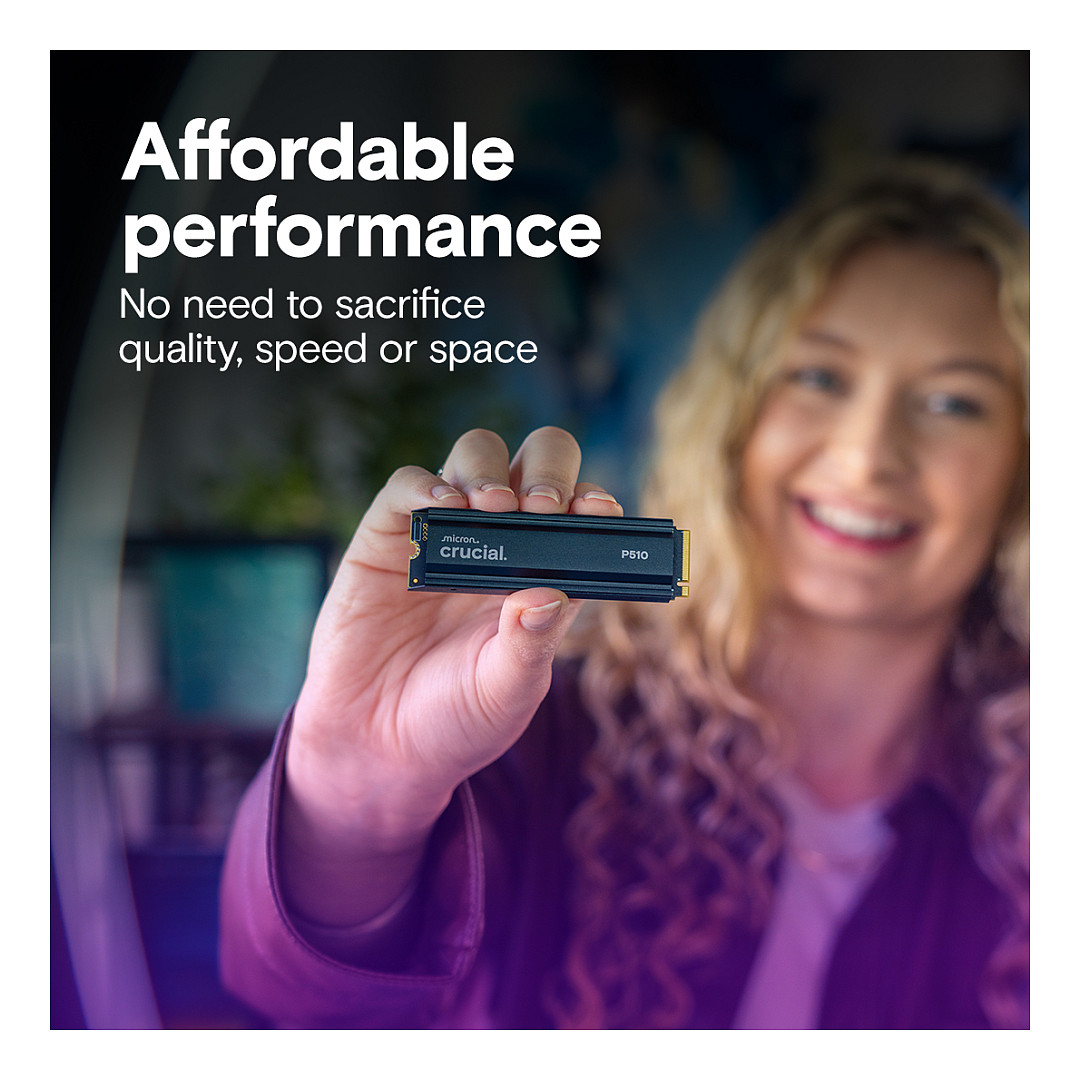 M.2 Crucial P510 Gen5 2280 2TB NVMe PCIe mit Heatsink
