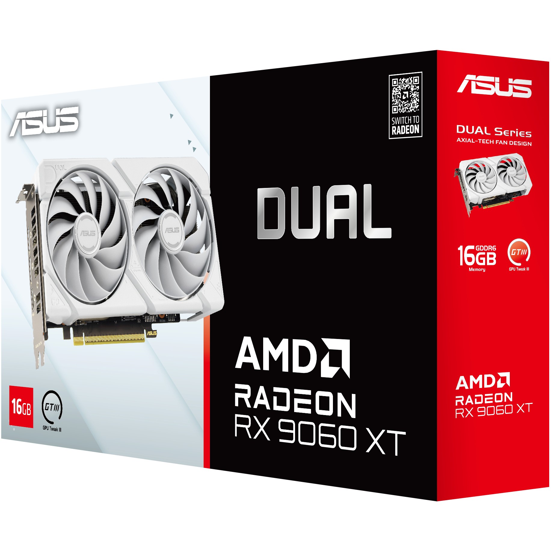 RX 9060 XT 16GB Asus DUAL GDDR6 white