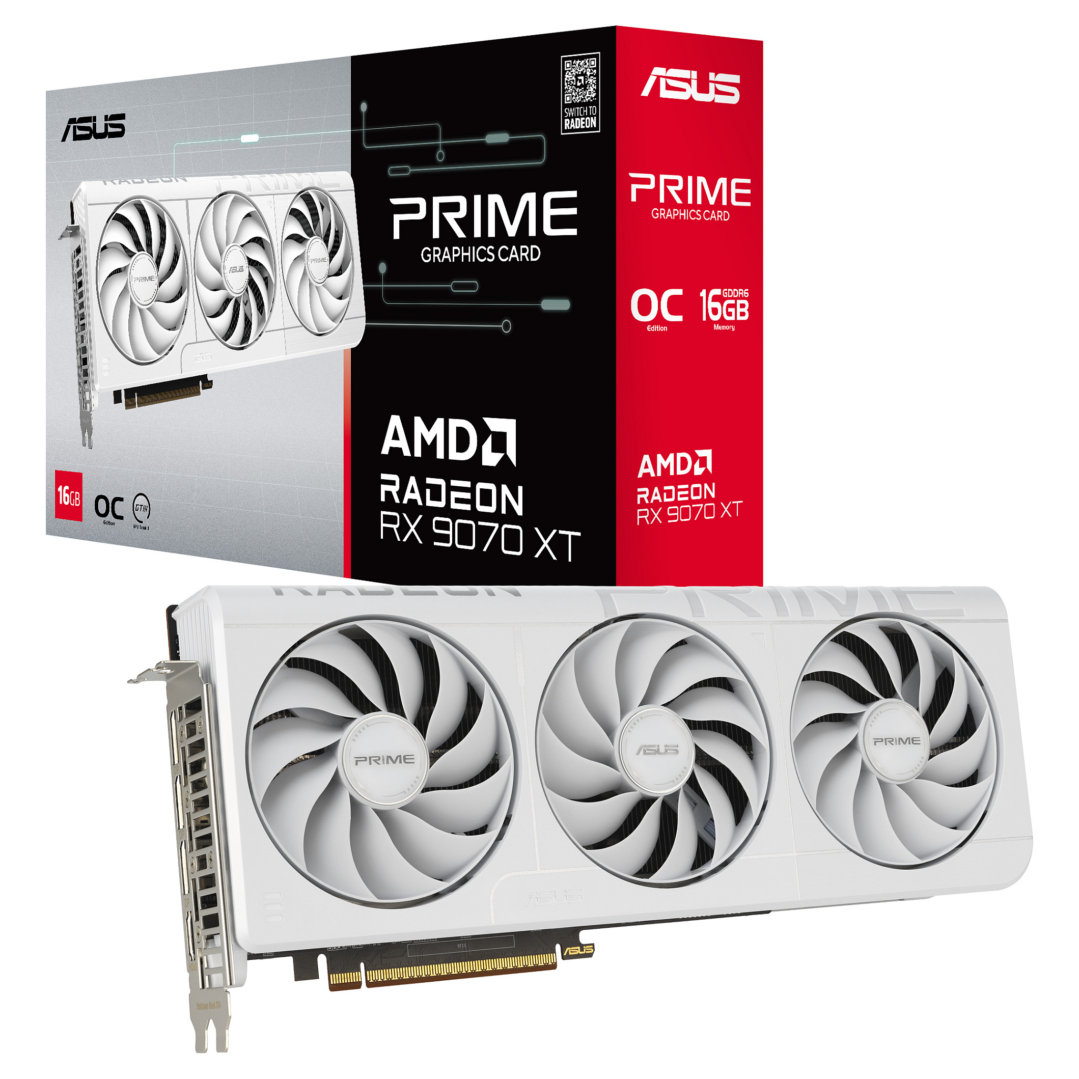 RX 9070XT 16GB ASUS PRIME GDDR6 WHITE
