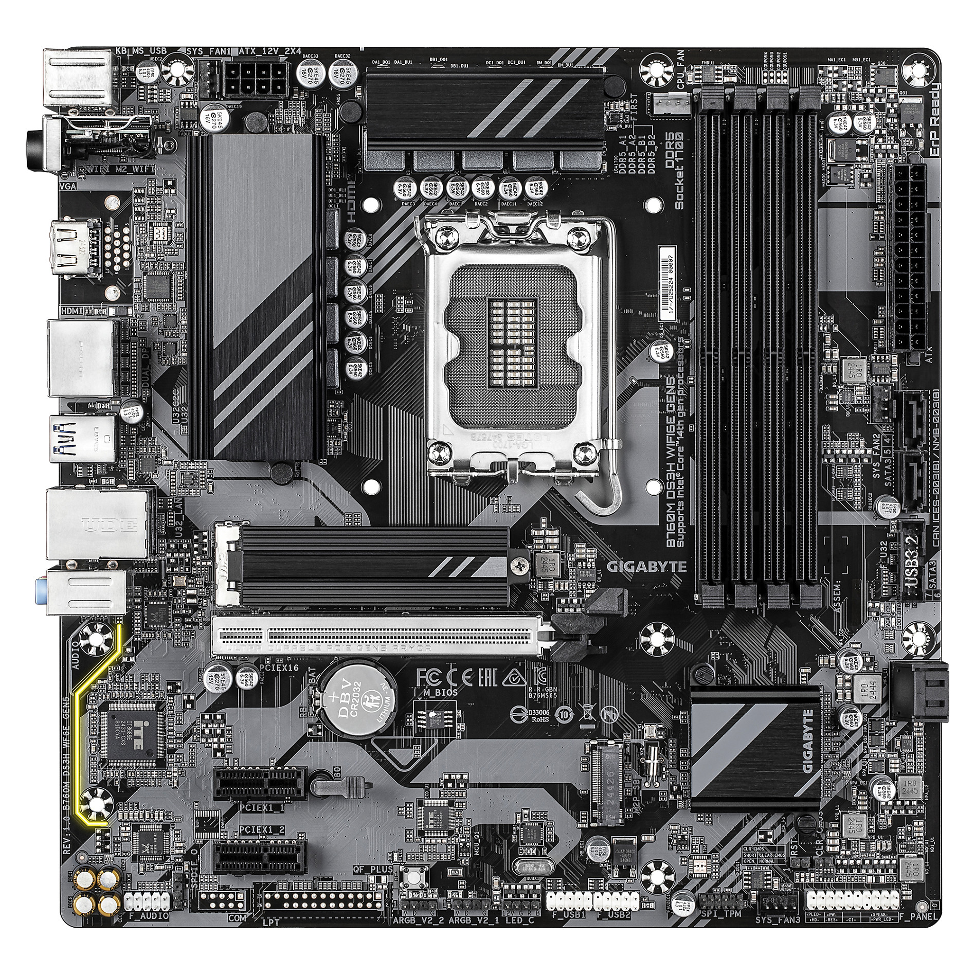 1700 Gigabyte B760M DS3H WF6E GEN5