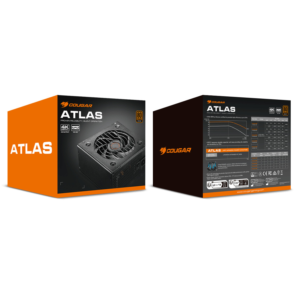 750W COUGAR Netzteil ATLAS 750W ATX / 80 Plus Bronze