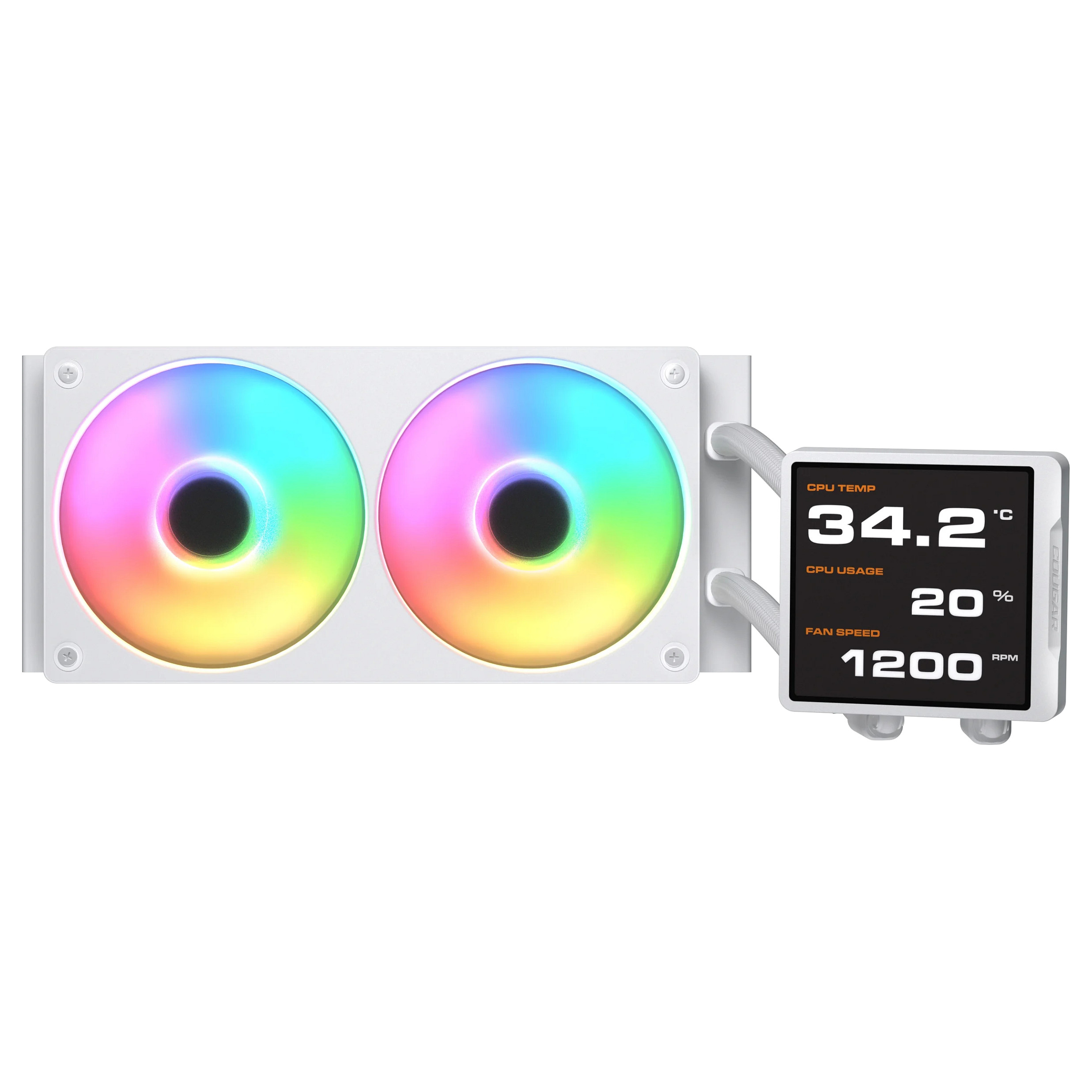 K COUGAR CPU Wasserkühlung Poseidon Vistek Pro 240,ARGB,Weiß