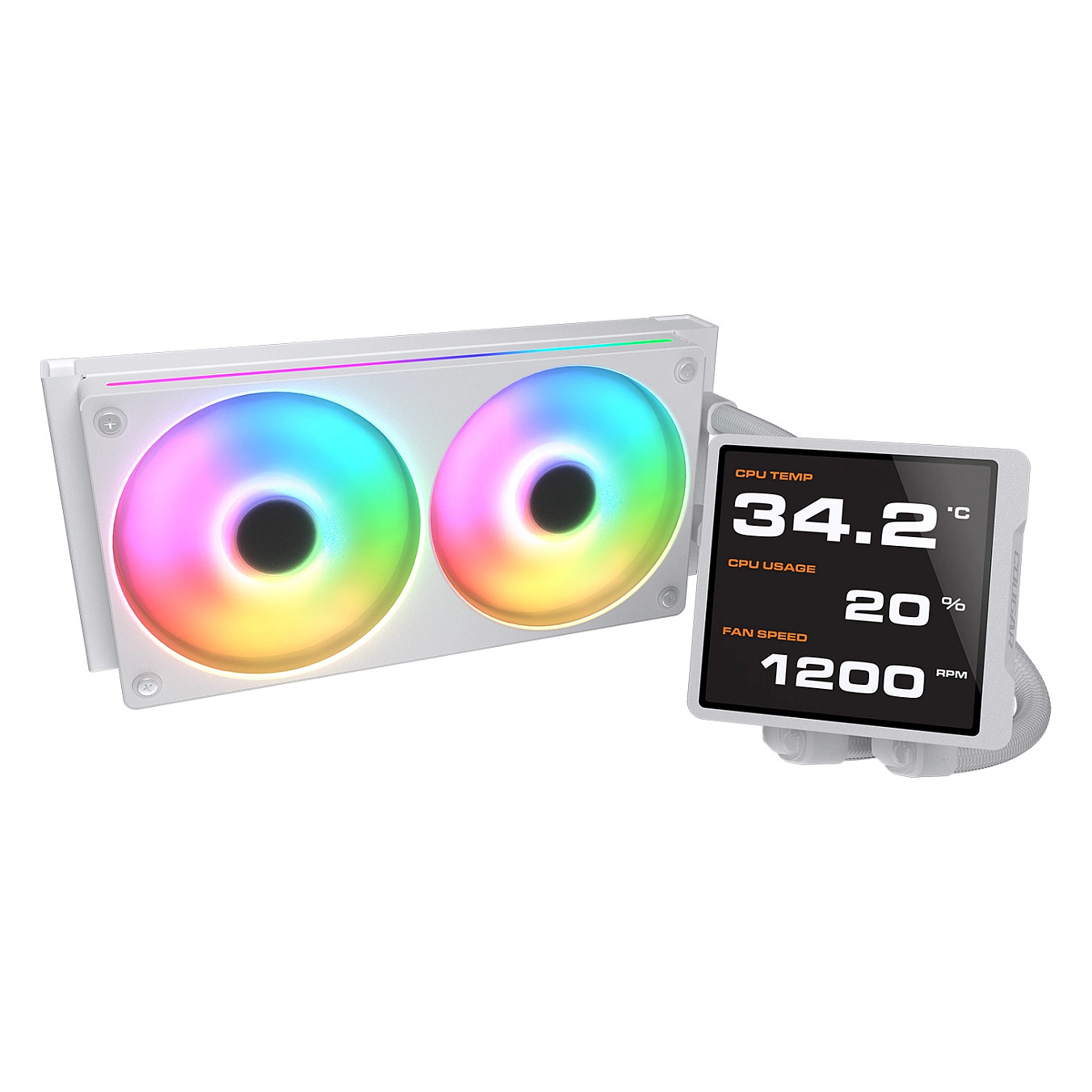 K COUGAR CPU Wasserkühlung Poseidon Vistek Pro 240,ARGB,Weiß