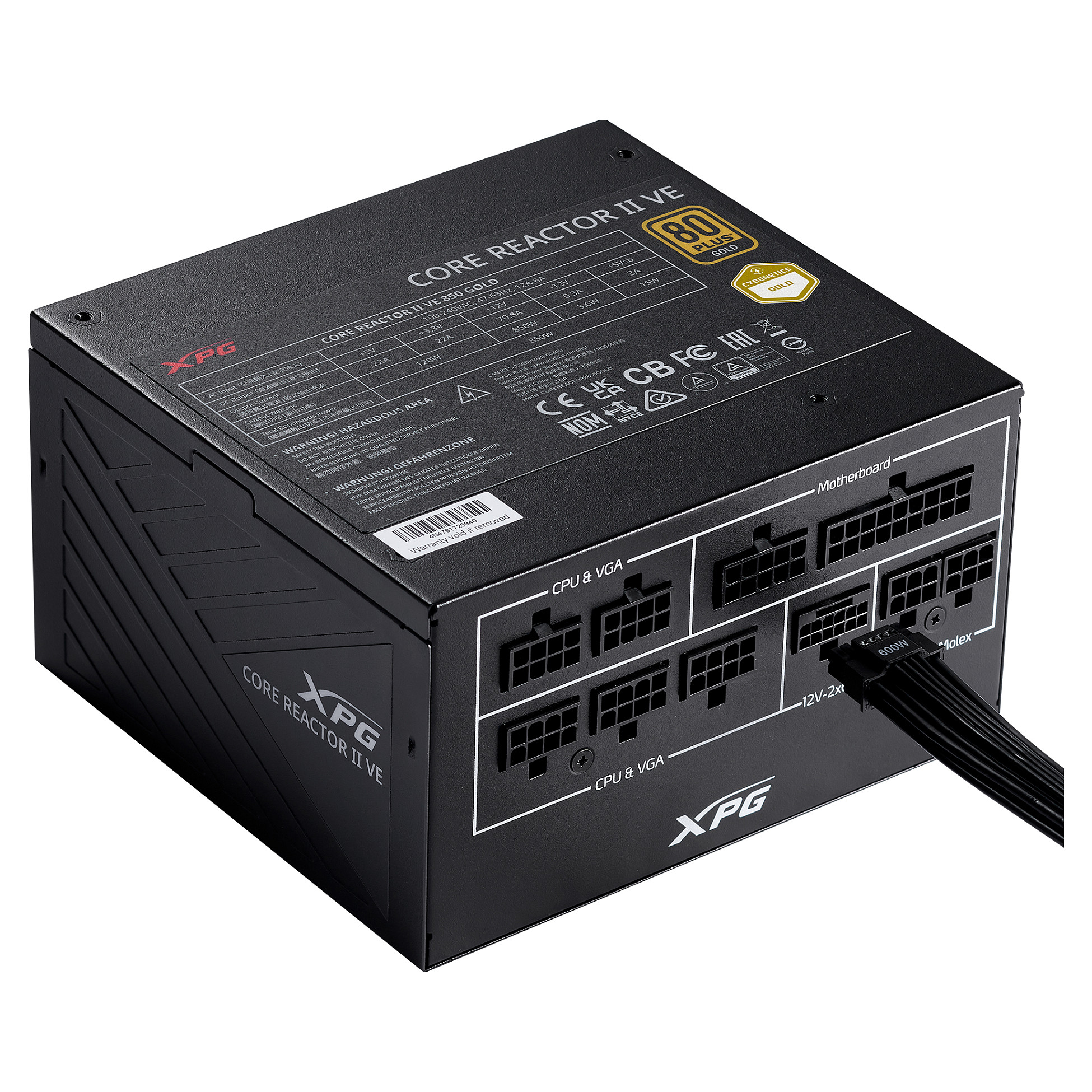 850W XPG CORE REACTOR II VE 850 ATX3.1 80+ Gold