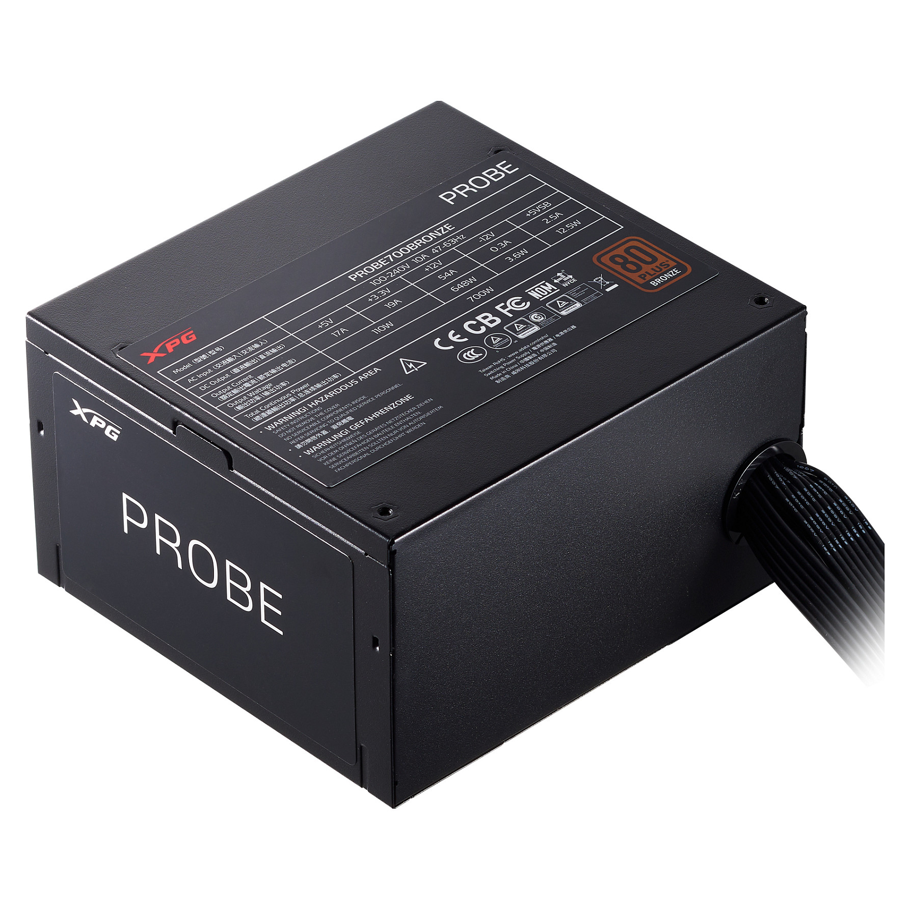 XPG Probe 600 600W ATX 2.4 80 Plus Bronze non modular