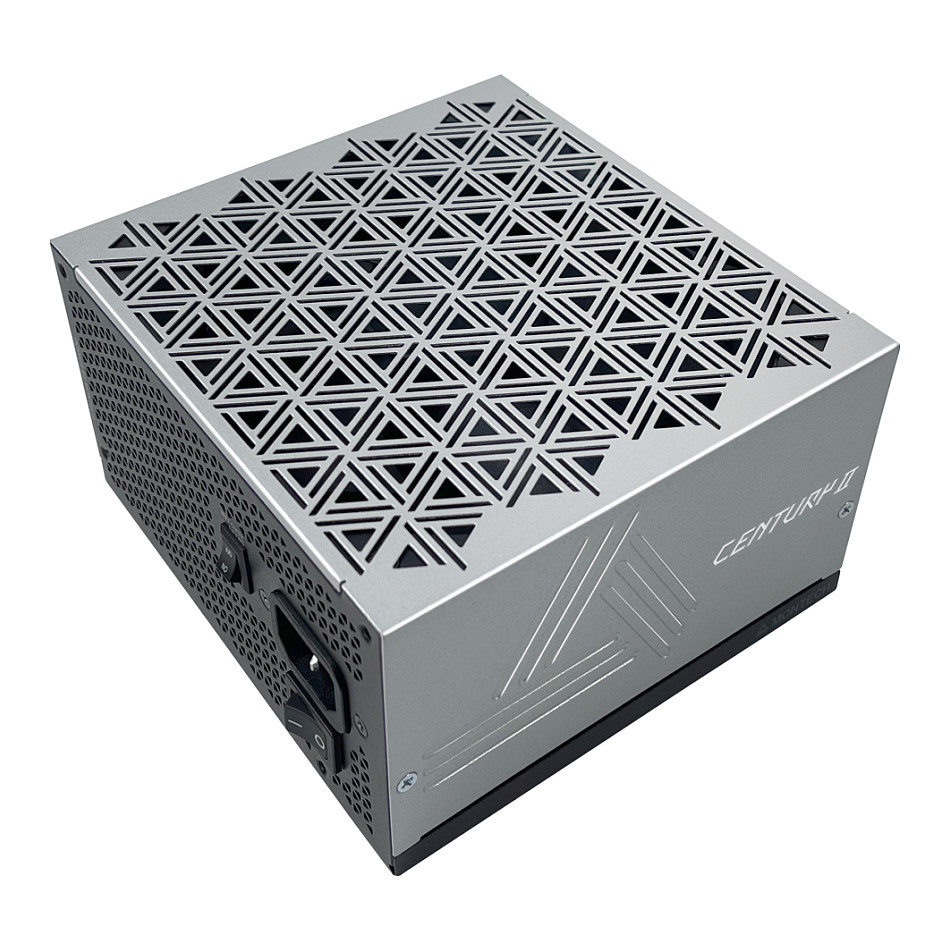 850W Montech CENTURY II 850 (silber, 1x 12-Pin High Power GPU, 4x PCIe, Kabelmanagement, 850 Watt)