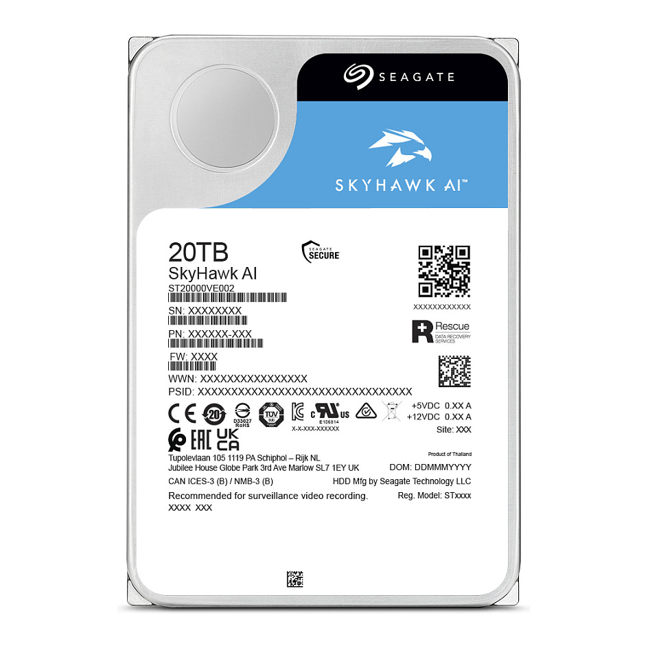 Seagate ST20000VE004 3,5" SkyHawk AI / 20TB