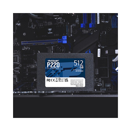 2,5" Patriot P220 512 GB (schwarz, SATA III 6 Gb/s, 2,5")