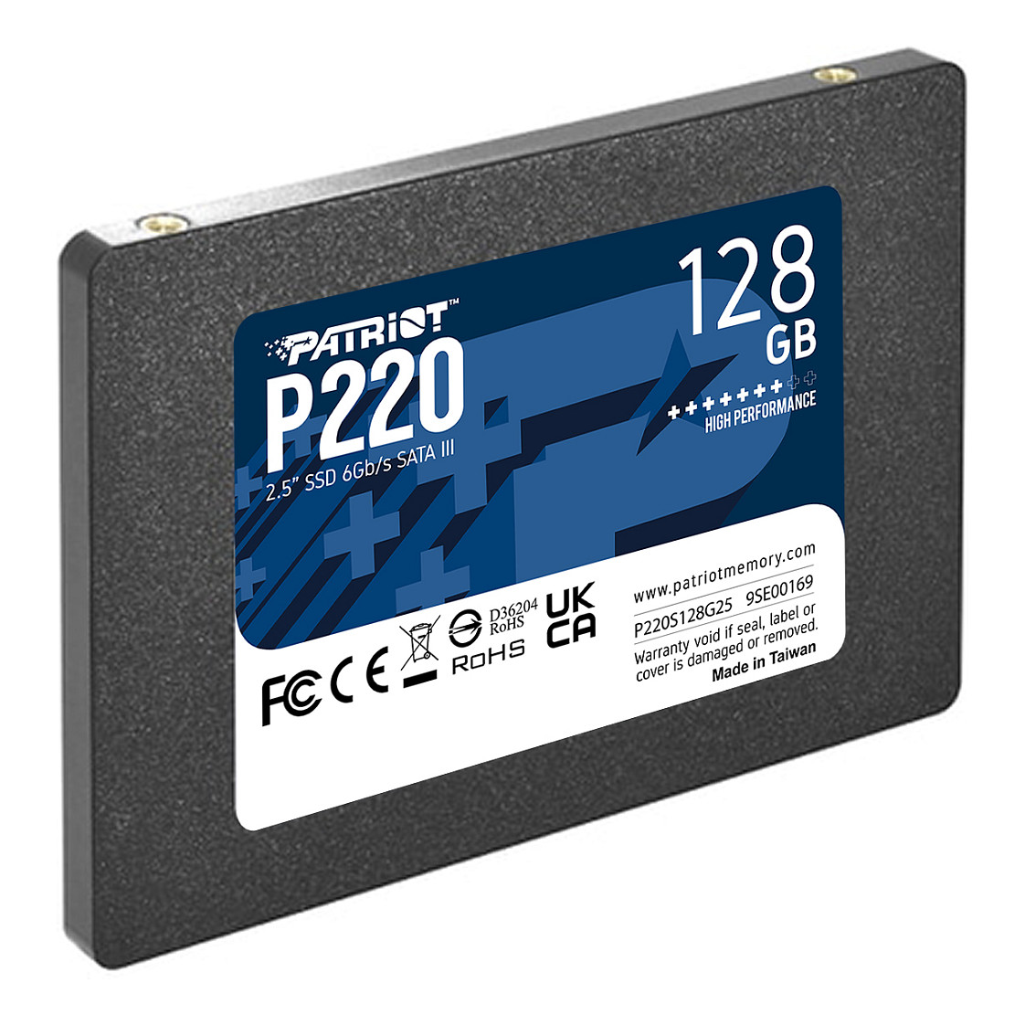 2,5" Patriot P220 128 GB (schwarz, SATA III 6 Gb/s, 2,5")