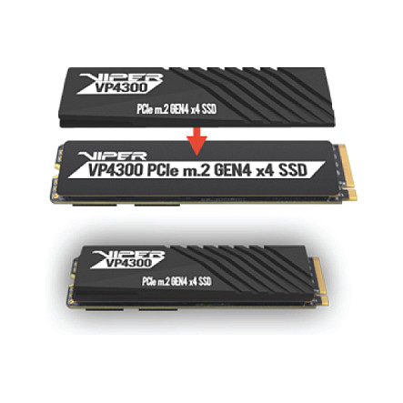 M.2 Patriot Viper VP4300 2 TB (schwarz, PCIe 4.0 x4, NVMe 1.4, 2280)