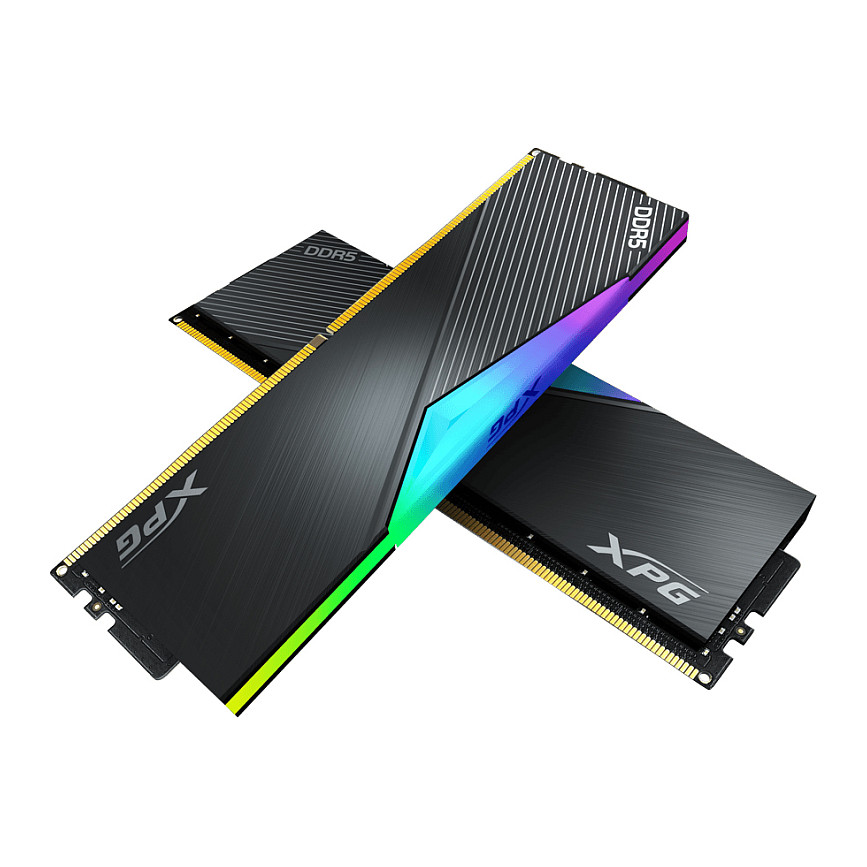 ADATA DIMM 64 GB 6400 (2x 32 GB) Dual-Kit (schwarz, AX5U6400C3232G-DCLARBK, Lancer RGB, INTEL XMP)