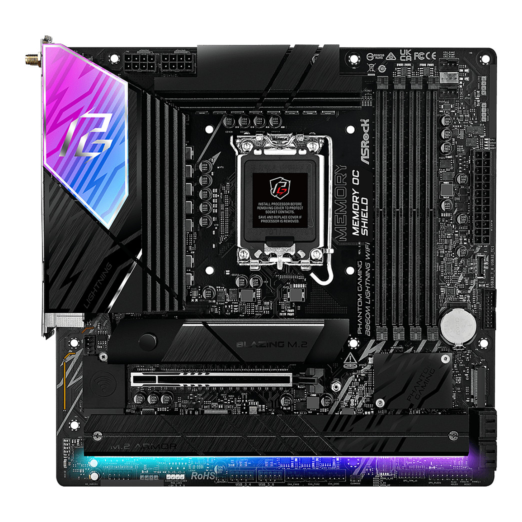 ASRock B860M Lightning WiFi 1851 mATX HDMI/DP/USB-C DDR5
